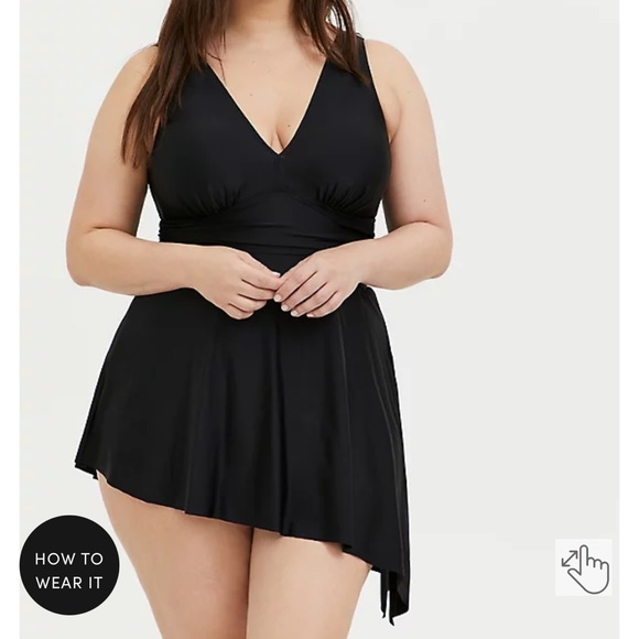 NWT 2X Torrid Asymmetrical Swim Dress - Picture 7 of 9